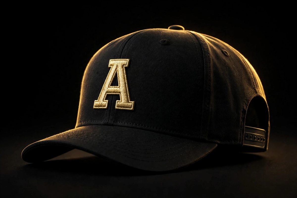 Peachtree Snapback in black with gold A